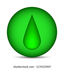 Magic Sphere with Poison Element isolated on white background. Vector Illustration for Your Design, Game, Card, Web.