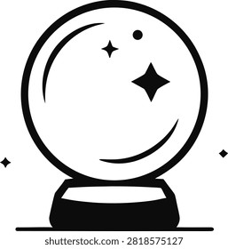 Magic sphere with stars, fortune telling, spiritual prediction, occultism, wizardry, spell, future, astrology, mystery, cosmos.