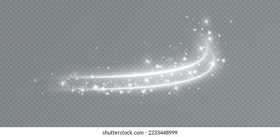 Magic spiral with sparkles.White light effect.Glitter particles with lines.Swirl effect.