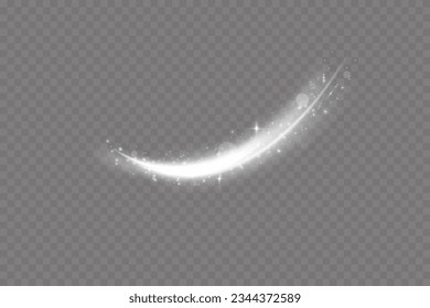 Magic spiral with sparkles.White light effect.Glitter particles with lines.Swirl effect.