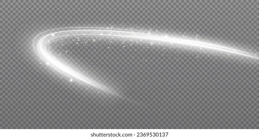 Magic spiral with sparkles.White light effect.Glitter particles with lines.Swirl effect.