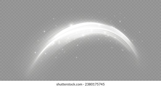 Magic spiral with sparkles.White light effect.Glitter particles with lines.Swirl effect. christmas light effect, sparkling magic dust particles.a trail of golden particles. A trail of stardust. Space