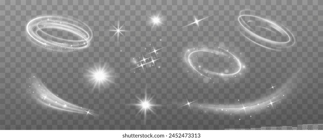 	
Magic spiral with sparkles.White light effect.Glitter particles with lines.Swirl effect.Texture of cold winter wind. Holiday vector snowstorm. Christmas cold snowstorm effect.Light effect.