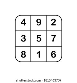 magic square math on white background