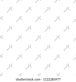 Magic staff background from line icon. Linear vector pattern
