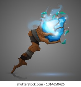 Magic staff vector illustration