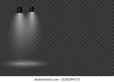 Efeito de iluminação de palco mágico. Efeito de luz de spot.