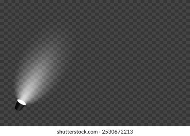 Magic stage lighting effect. Spotlight light effect. 
