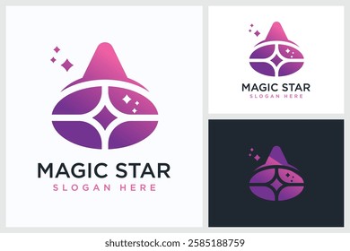 Magic Star Design Inspiration. Magic Star Symbol Logo Vector Template Design, Magic Star Design Logo Vector Illustration