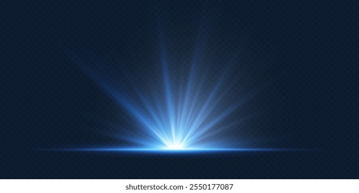 Magic star flash, light rays of light, flare of lines and explosion.