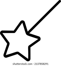 Zaubersternsymbol, Design-Tool-Zeichen und Symbol einzeln auf weißem Hintergrund.
