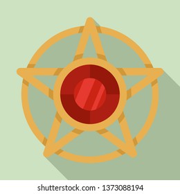 Magic star symbol icon. Flat illustration of magic star symbol vector icon for web design