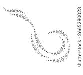 Magic star vortex silhouette in black and white. Minimalist celestial design perfect for magical, fantasy, holiday, or cosmic-themed projects, digital illustrations, invitations, and decorative prints