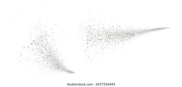 Magic stardust effect. Spray spray with glitter on a white background PNG. A bright explosion of glitter. Sparkling fireworks. Vector illustration