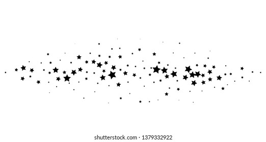Magic stardust trail, comet line. Falling star. Vector illustration
