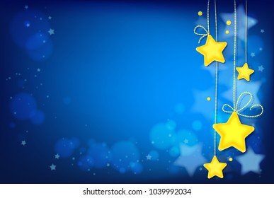 Magic stars abstract background. Image contains gradients, transparencies, blends, blending modes, gradient meshes. EPS10