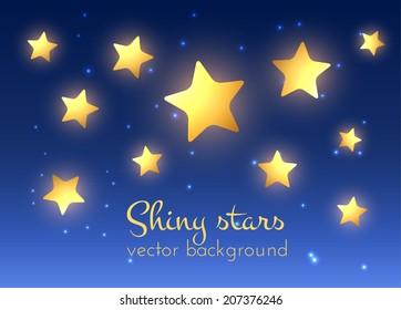 Magic stars background. Vector eps10. Starry night.