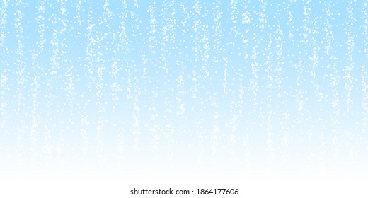 Magic stars Christmas background. Subtle flying snow flakes and stars on night sky background. Admirable winter silver snowflake overlay template. Incredible vector illustration.