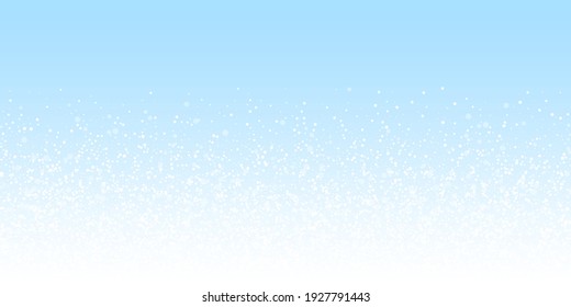 Magic stars Christmas background. Subtle flying snow flakes and stars on night sky background. Adorable winter silver snowflake overlay template. Majestic vector illustration.
