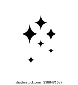 Magic stars flat symbol,Bright stars simple icon, magi icon for mobile concept and web design..eps