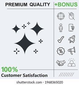 Magic stars icon graphic elements for your work