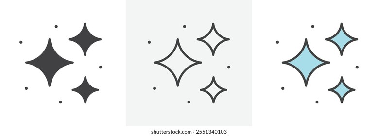 Magic stars icon pack. Vector illustration. EPS10
