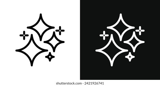 Magic Stars Icon Set. Vector Illustration