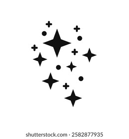Magic stars icon Symbol mark in Outline style