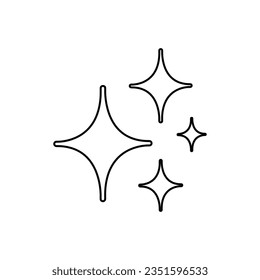 Magic stars outline icon. linear style sign,Bright stars or shine icon logo illustration..eps