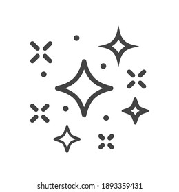 Magic stars outline icon. Sparkling and twinkling icons in line style vector illustration. Bright stars simple line vector icon.