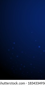 Magic stars random Christmas background. Subtle flying snow flakes and stars on dark blue background. Appealing winter silver snowflake overlay template. Mesmeric vertical illustration.