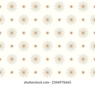 Magic stars seamless pattern design. Vector illustration. 