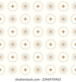 Magic stars seamless pattern design. Vector illustration. 