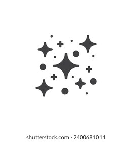 Magic stars vector icon. filled flat sign for mobile concept and web design. Glitter stars glyph icon. Symbol, logo illustration. Vector graphics