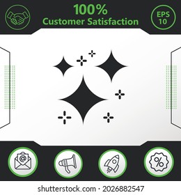 Magic stars vector icon. Graphic elements for your work - Modern design