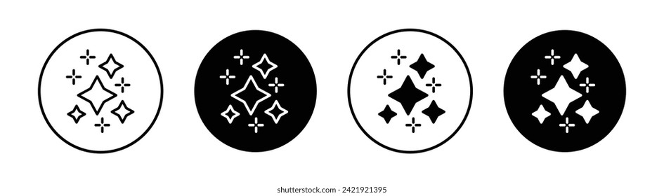Magic Stars Vector Line Icon Illustration.