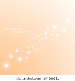 Magic stars way. Abstract vector background.