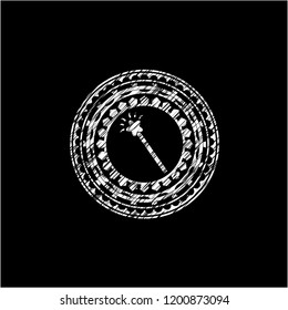 magic stick icon drawn on a chalkboard