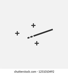 Magic stick icon illustration,vector fantasy sign symbol