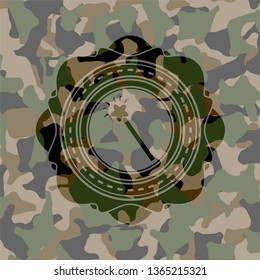 magic stick icon inside camo texture