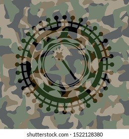 magic stick icon inside camo texture