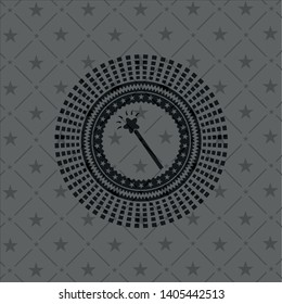 magic stick icon inside dark badge