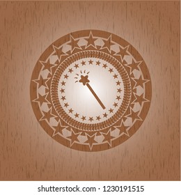 magic stick icon inside wood signboards
