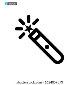 magic stick icon isolated sign symbol vector illustration - high quality black style vector icons
