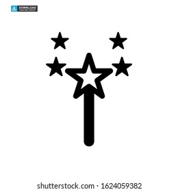 magic stick icon isolated sign symbol vector illustration - high quality black style vector icons
