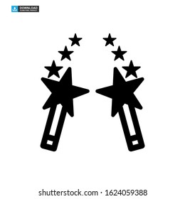 magic stick icon isolated sign symbol vector illustration - high quality black style vector icons
