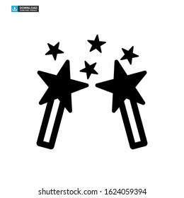 magic stick icon isolated sign symbol vector illustration - high quality black style vector icons
