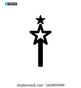 magic stick icon isolated sign symbol vector illustration - high quality black style vector icons
