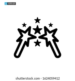 magic stick icon isolated sign symbol vector illustration - high quality black style vector icons
