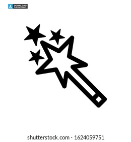 magic stick icon isolated sign symbol vector illustration - high quality black style vector icons

